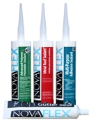 Novaflex  Siding and Trim Sealant is recommended for sealing siding, trim, doors, gutters and flashing.